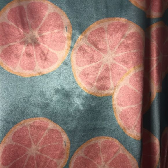 Grapefruit Print Knotted Satin Cami Dress - Picture 5 of 9